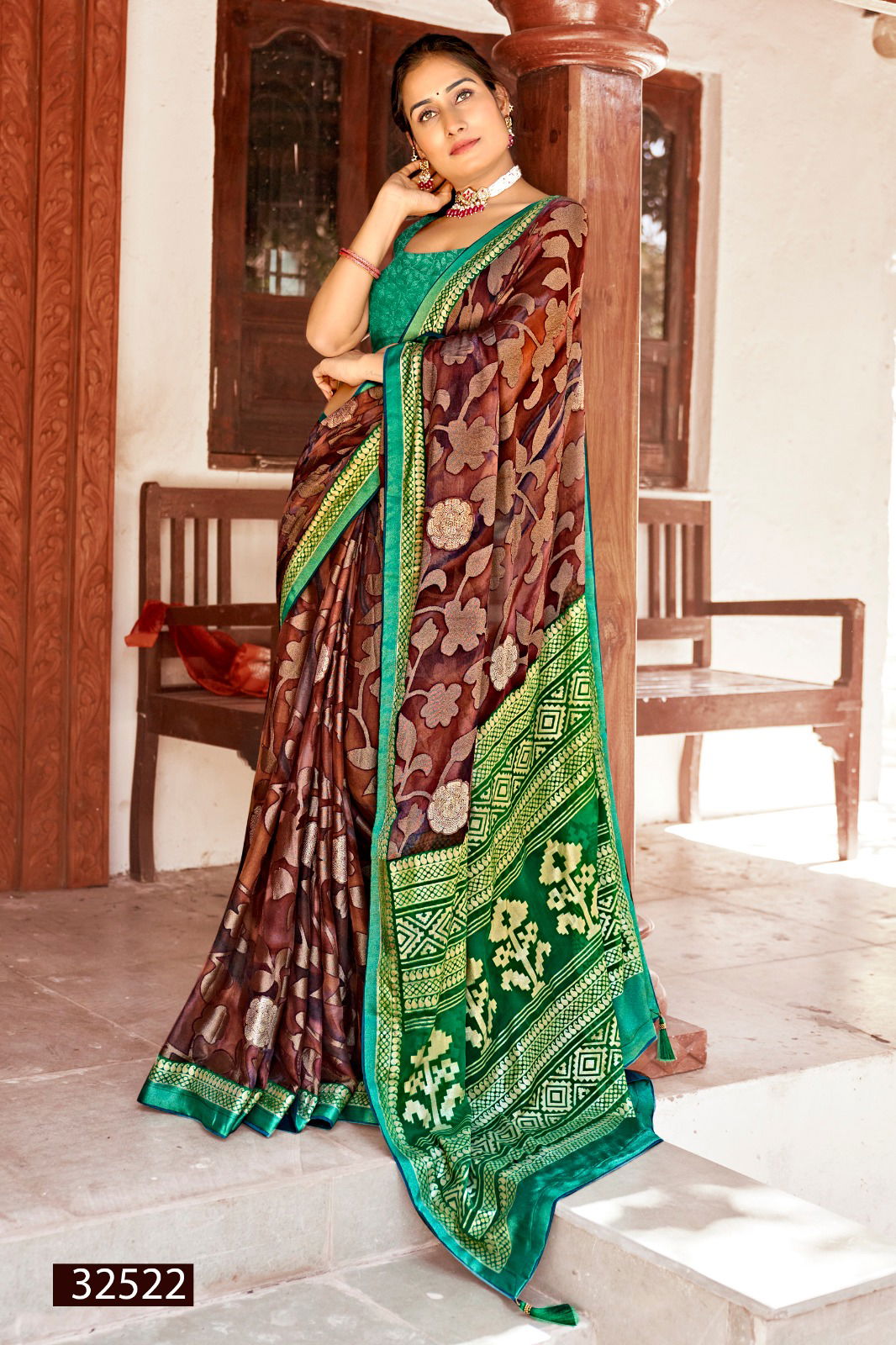 Navyanshi By Vallabhi Brasso Floral Printed Saree Wholesale Price In Surat